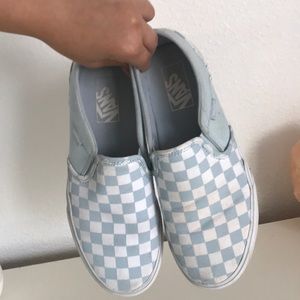 Light Blue Checkered Vans